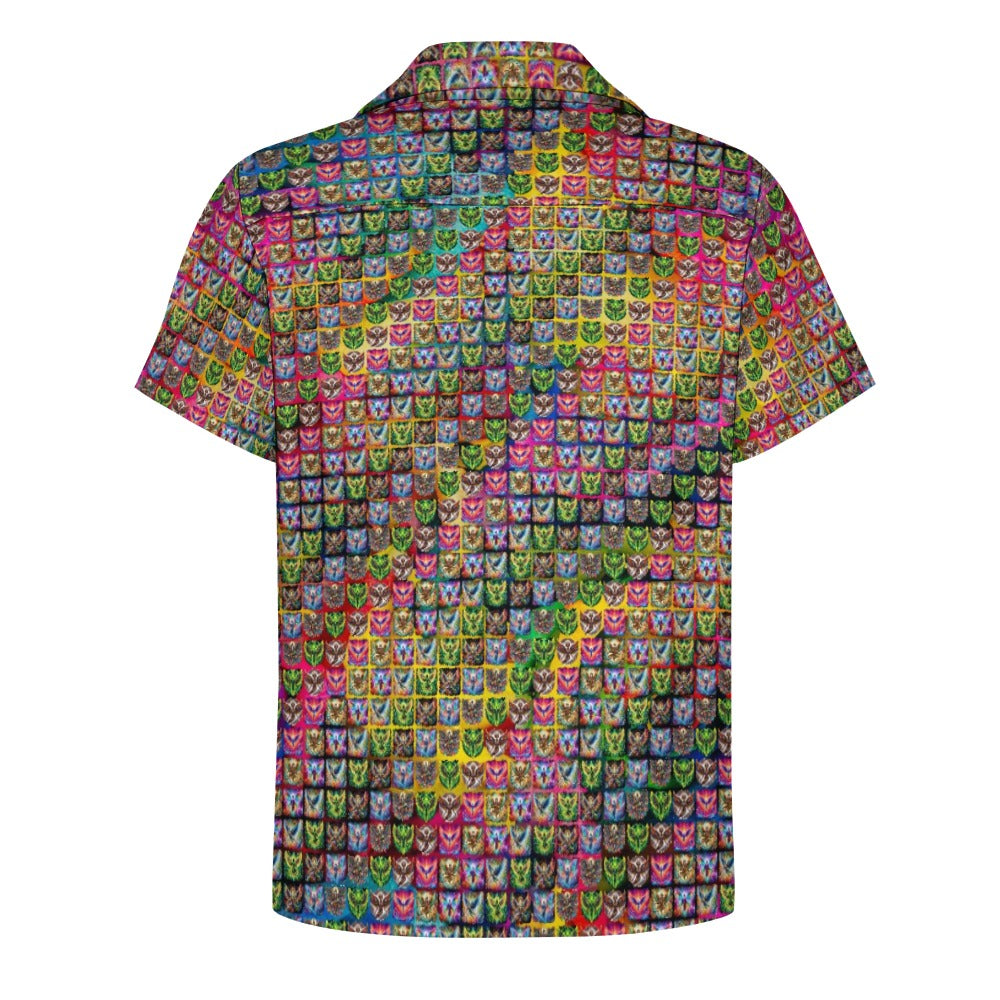 "Psychedelic Angels Above" Cuban Lounge Shirt