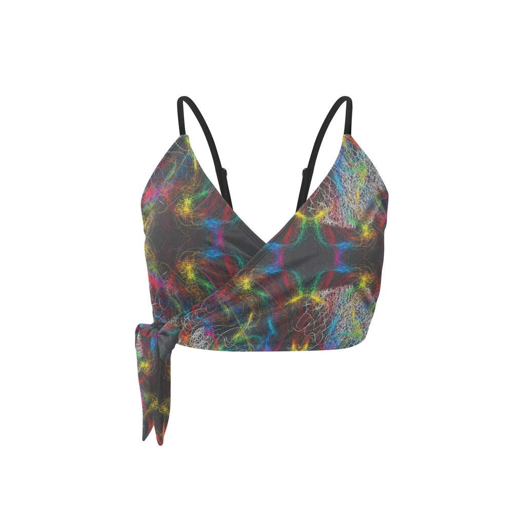 “Facial Swirl” Festival Side Knot Bikini Top