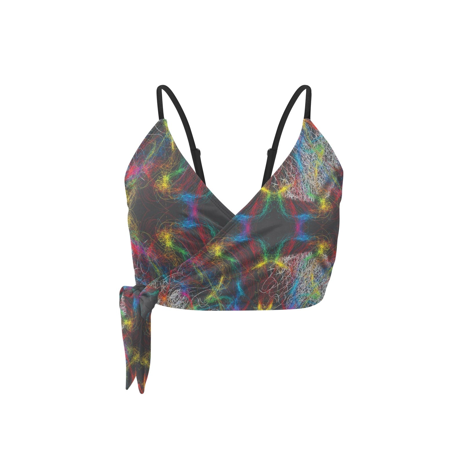 “Facial Swirl” Festival Side Knot Bikini Top