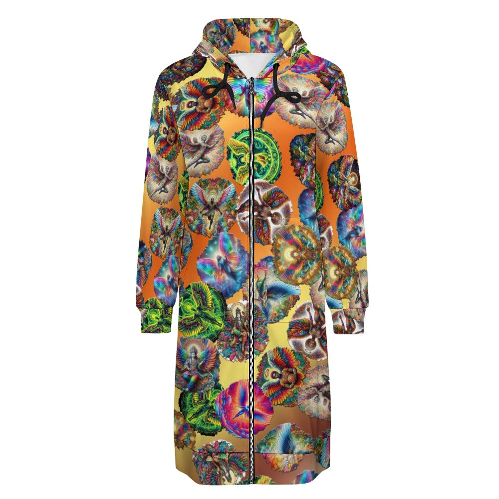 "Angels Round High" Women's Long Hoodie