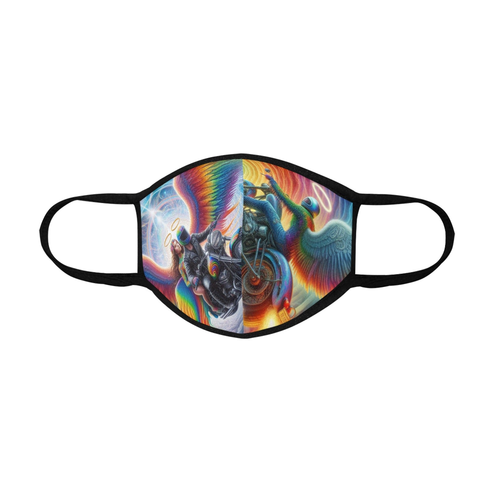 “Psychedelic Angels on Motorcycles” Face Mask – Pack of 5 with 10 Filter Elements