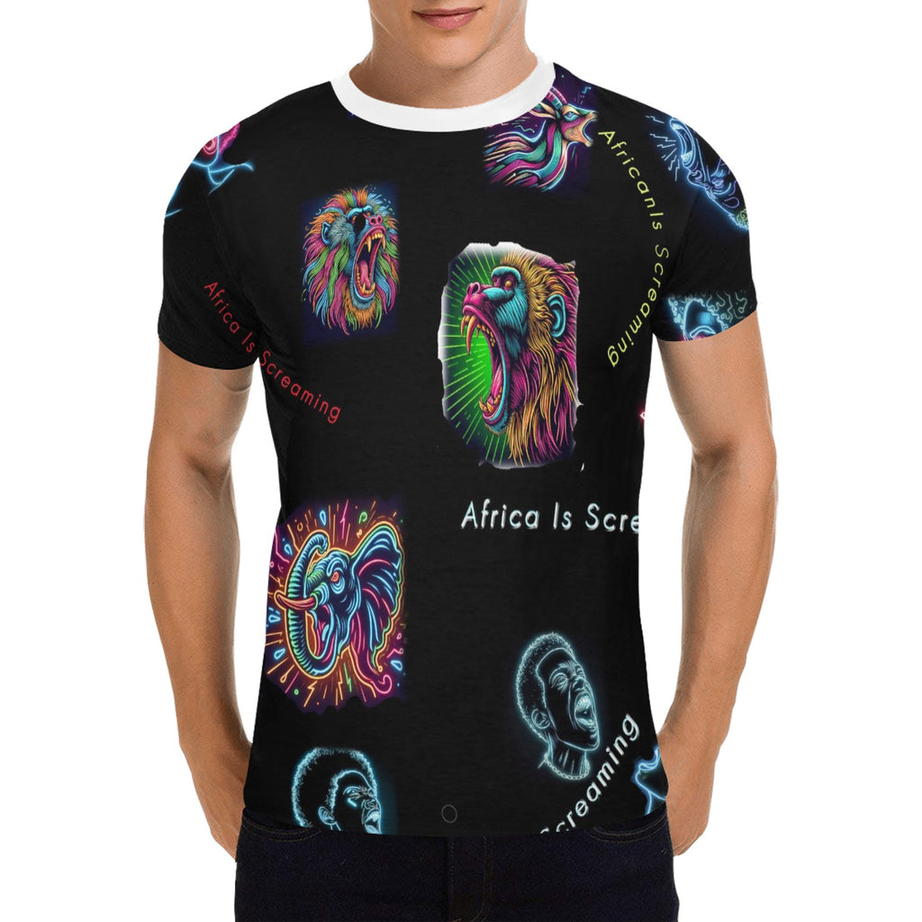 “Africa is Screaming” Men's Basic T-Shirt – Sizes S- 5XL