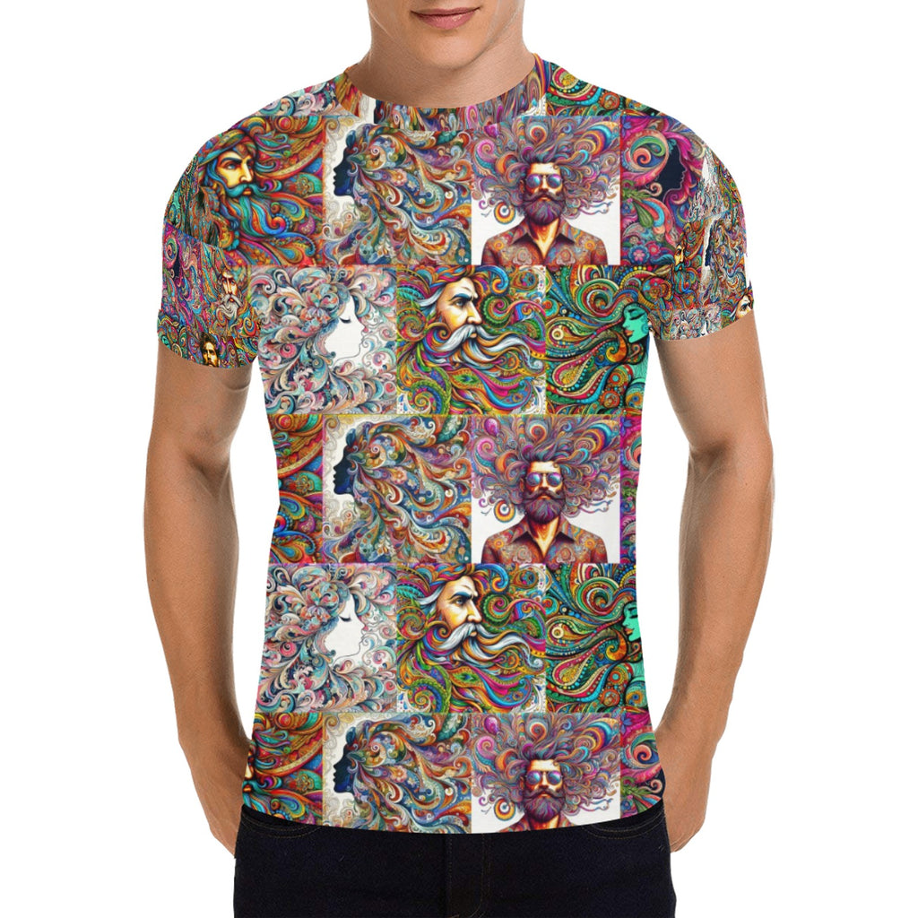 “Psychedelic Paisley People“ Men's Basic T-Shirt – Sizes S- 5XL