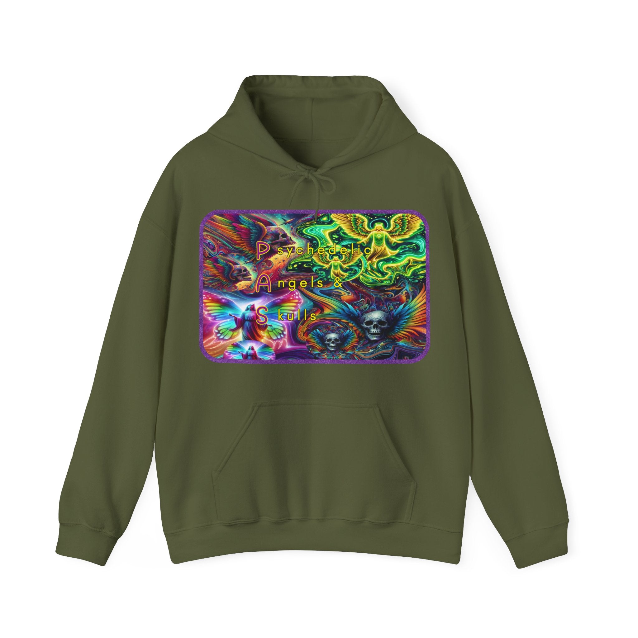 "Psychedelic Angels and Skulls" Men’s Hoodie