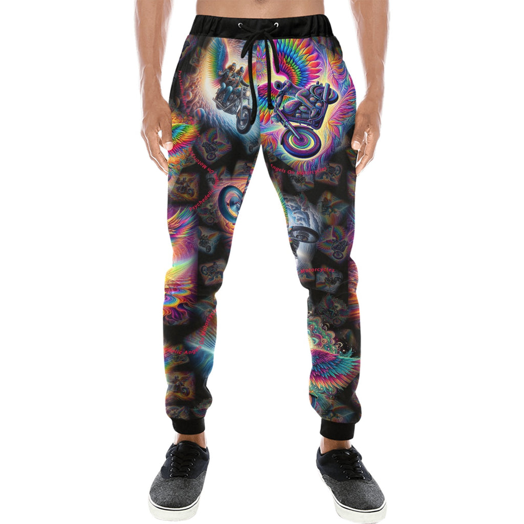 “Psychedelic Angels on Motorcycles“ Men’s Men’s Joggers - Sizes XS - 4XL