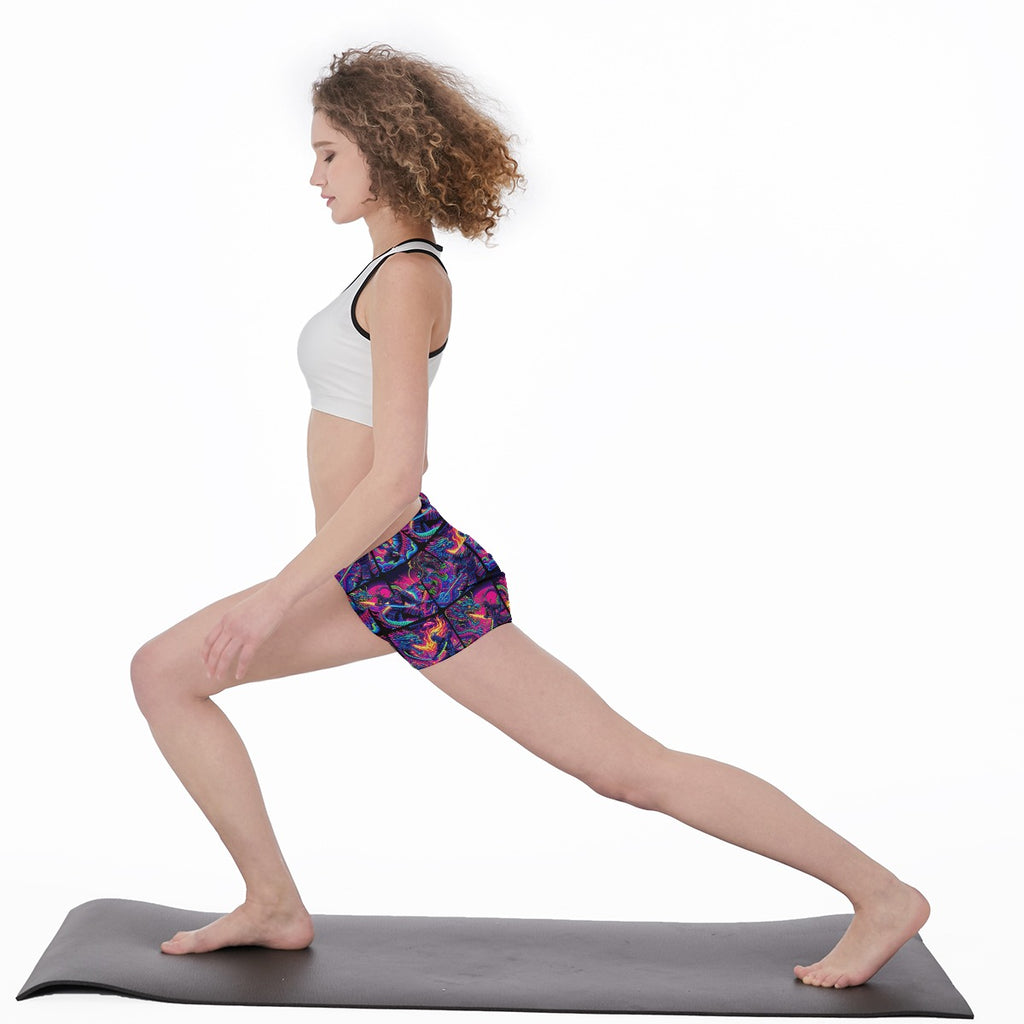 “Psychedelic Samurai Fighting Dragons” Women's Festival Short Shorts