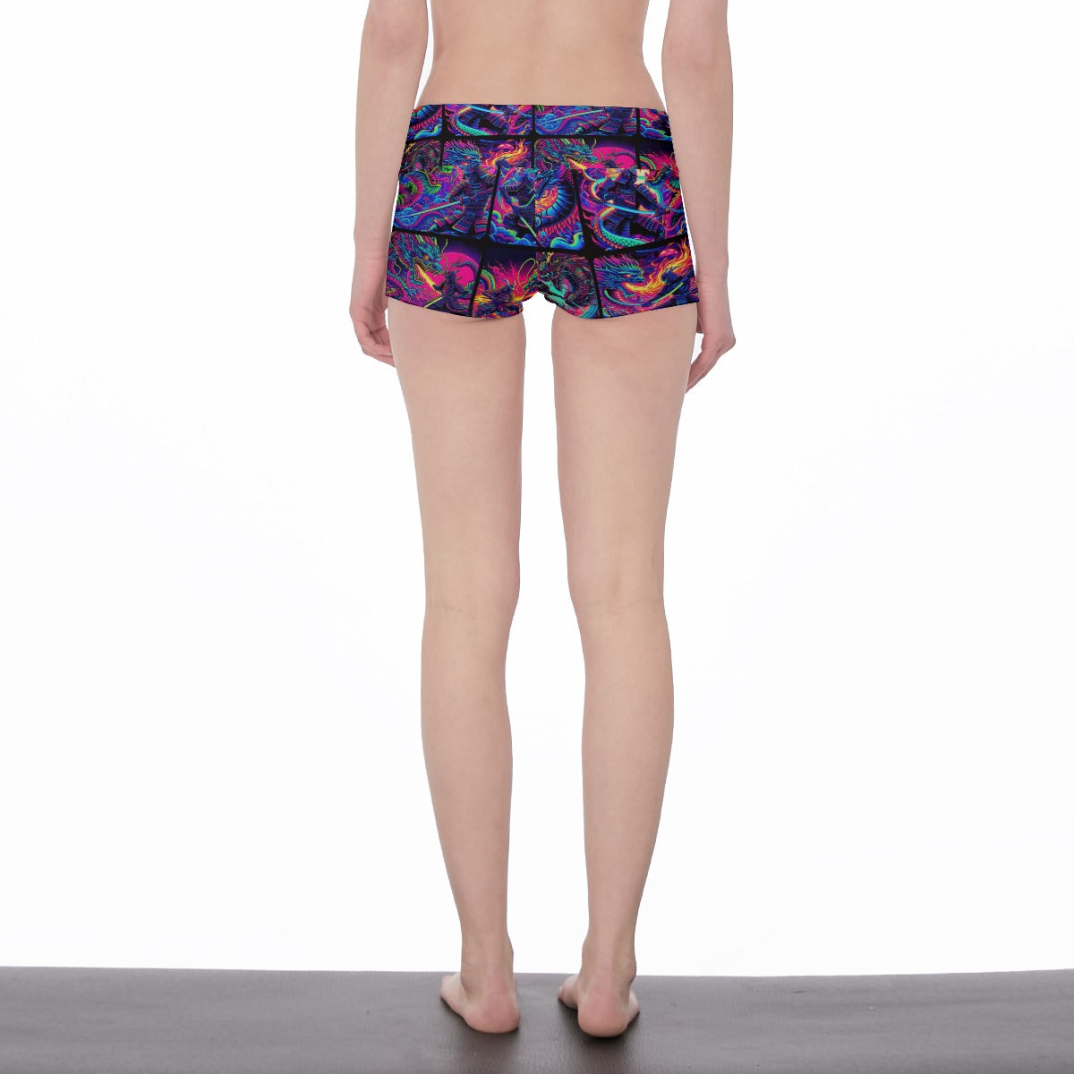 “Psychedelic Samurai Fighting Dragons” Women's Festival Short Shorts