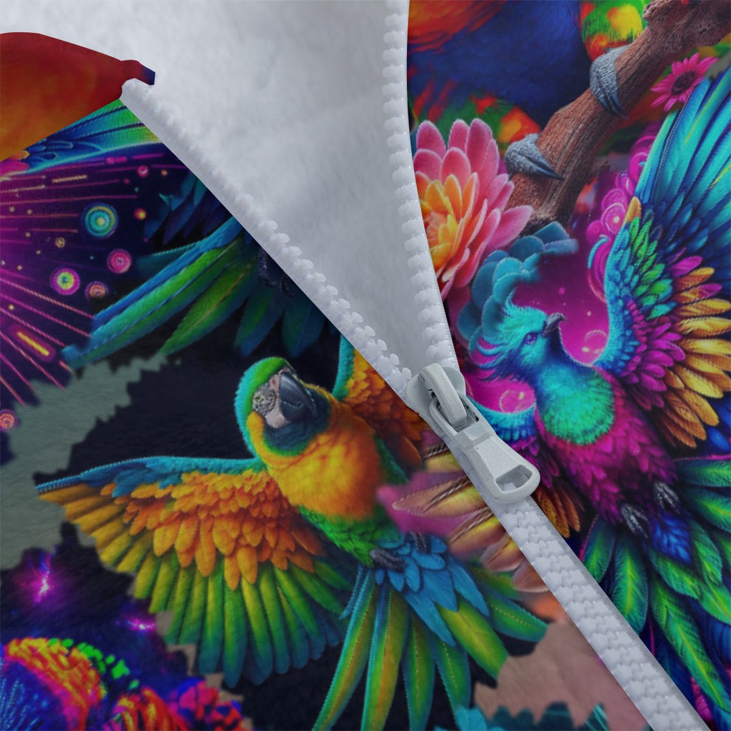 “Neon Aviary” Bunny Ears Long Sleeve Top