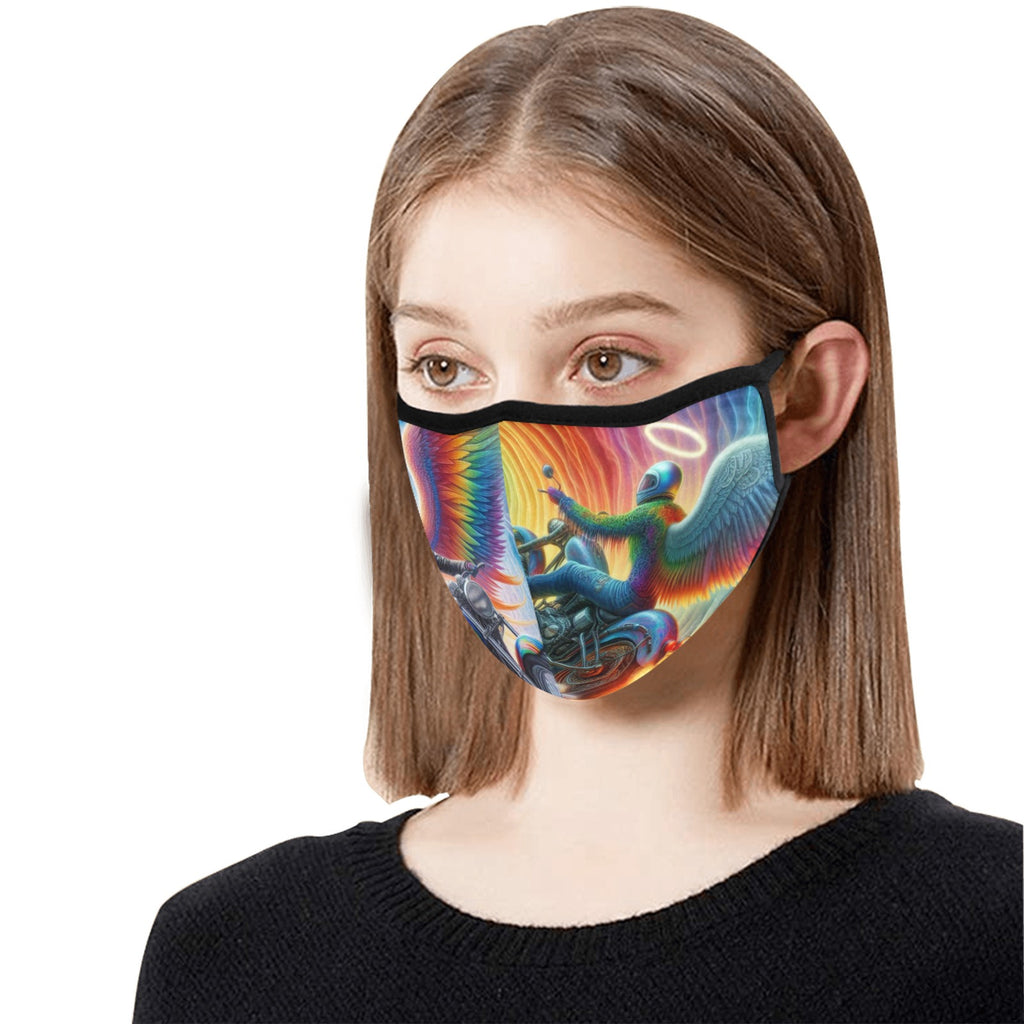 “Psychedelic Angels on Motorcycles” Face Mask – Pack of 5 with 10 Filter Elements