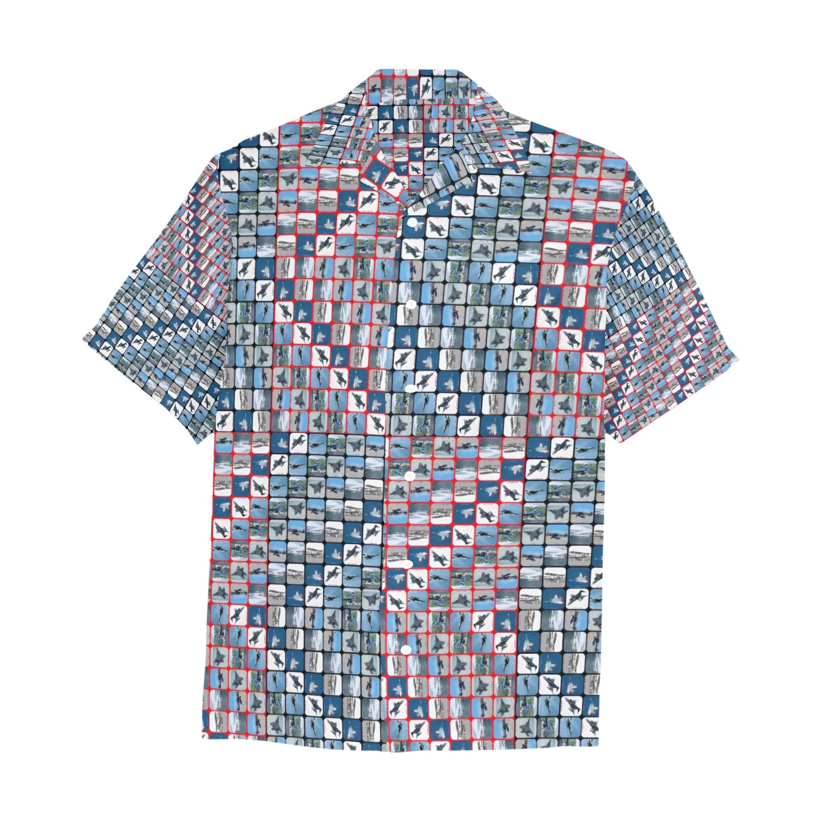 “Fighters Above” Men’s Designer Lounge Shirt with Pocket – Red/Black