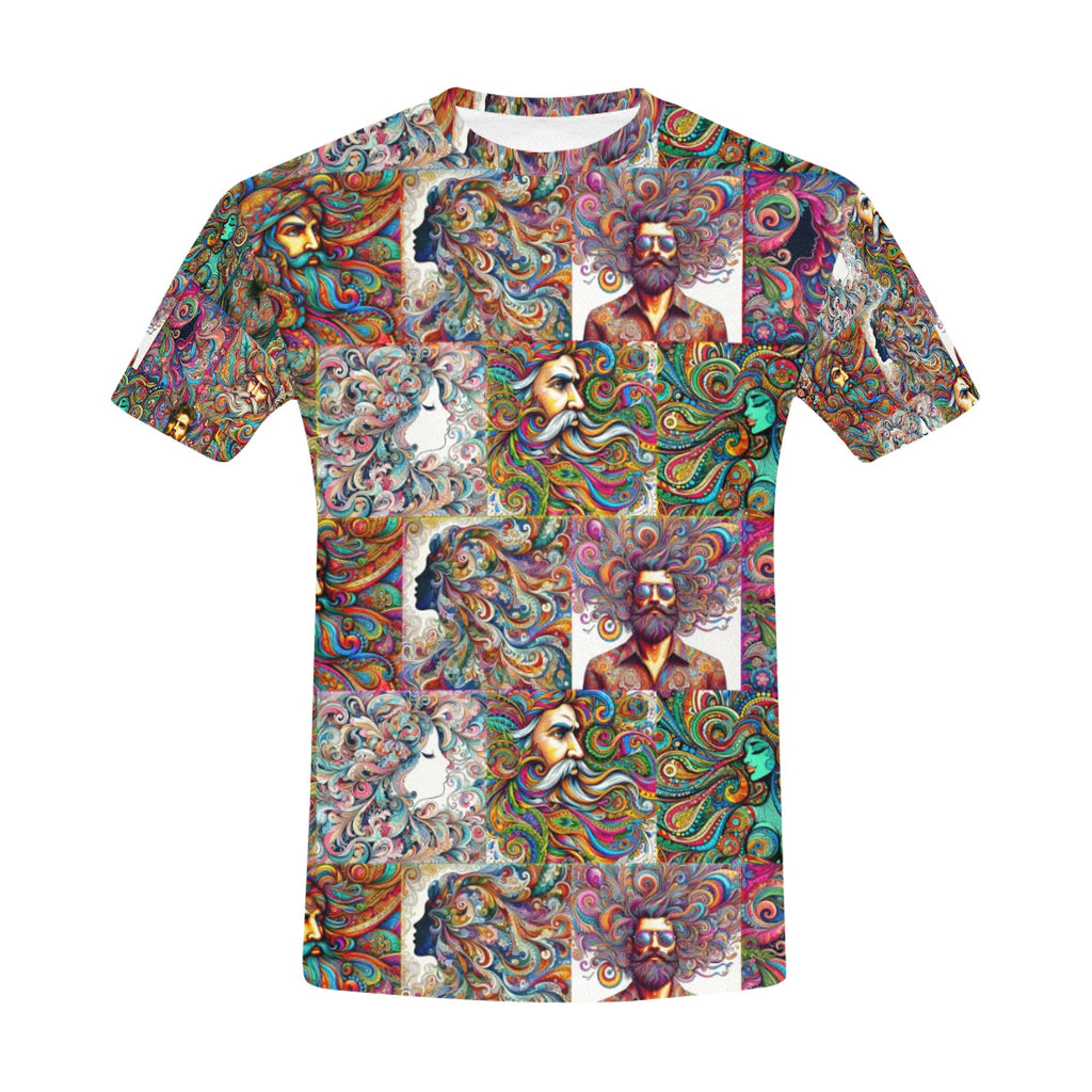 “Psychedelic Paisley People“ Men's Basic T-Shirt – Sizes S- 5XL