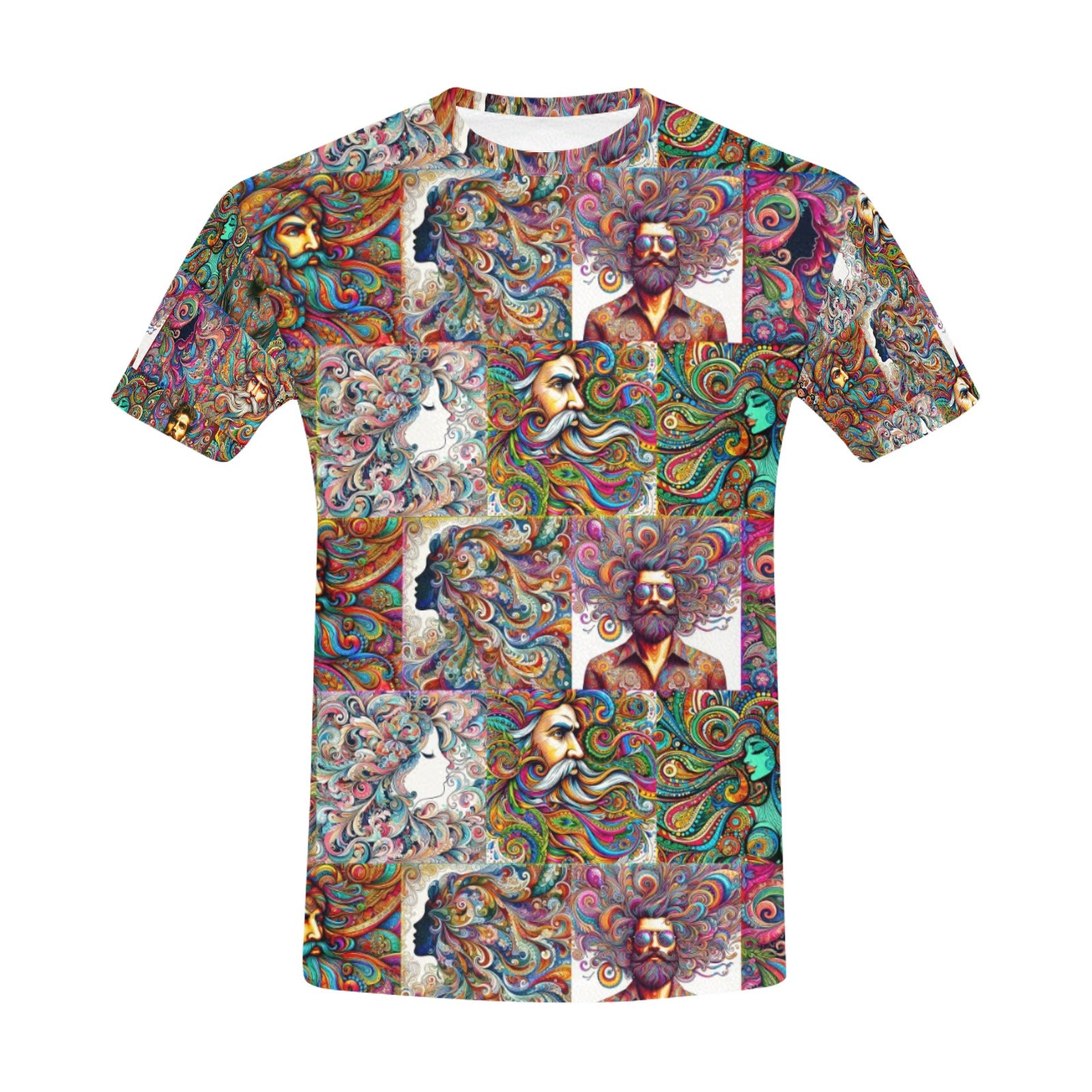 “Psychedelic Paisley People“ Men's Basic T-Shirt – Sizes S- 5XL