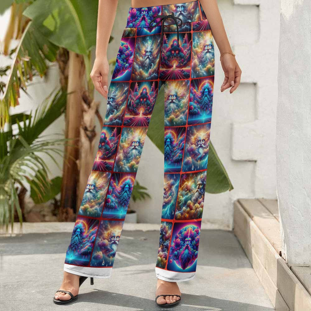 “Storm Clouds of God” Women's Wide Leg Pants