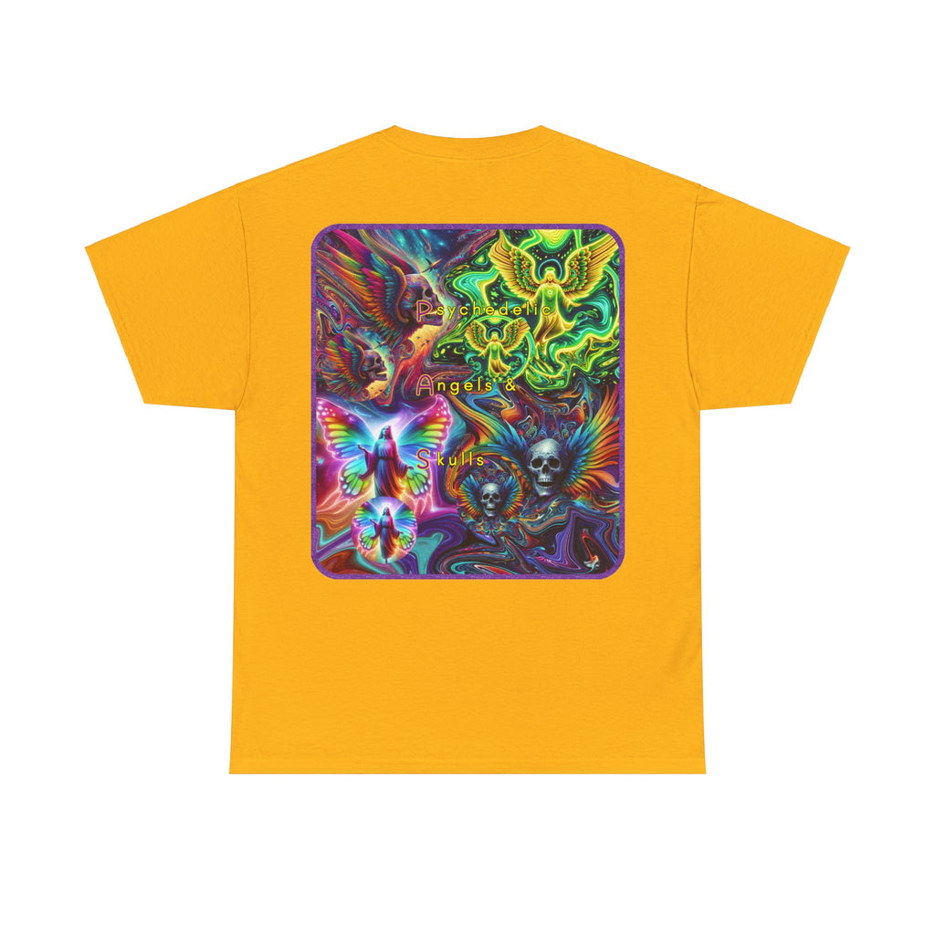 “Psychedelic Angels & Skulls” Heavy Cotton Tee