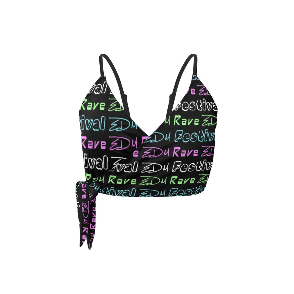 “EDM Rave Festival” Festival Side Knot Bikini Top