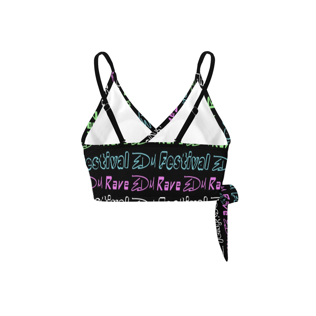 “EDM Rave Festival” Festival Side Knot Bikini Top