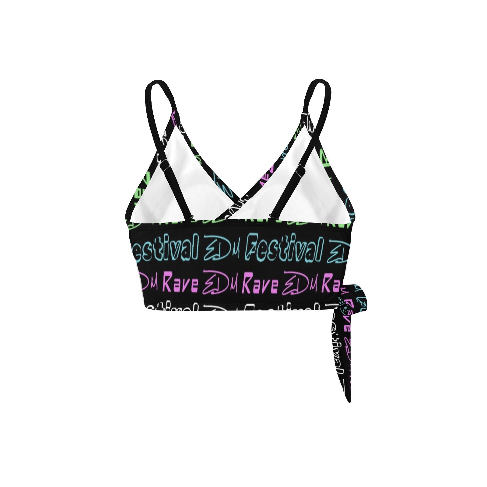 “EDM Rave Festival” Festival Side Knot Bikini Top