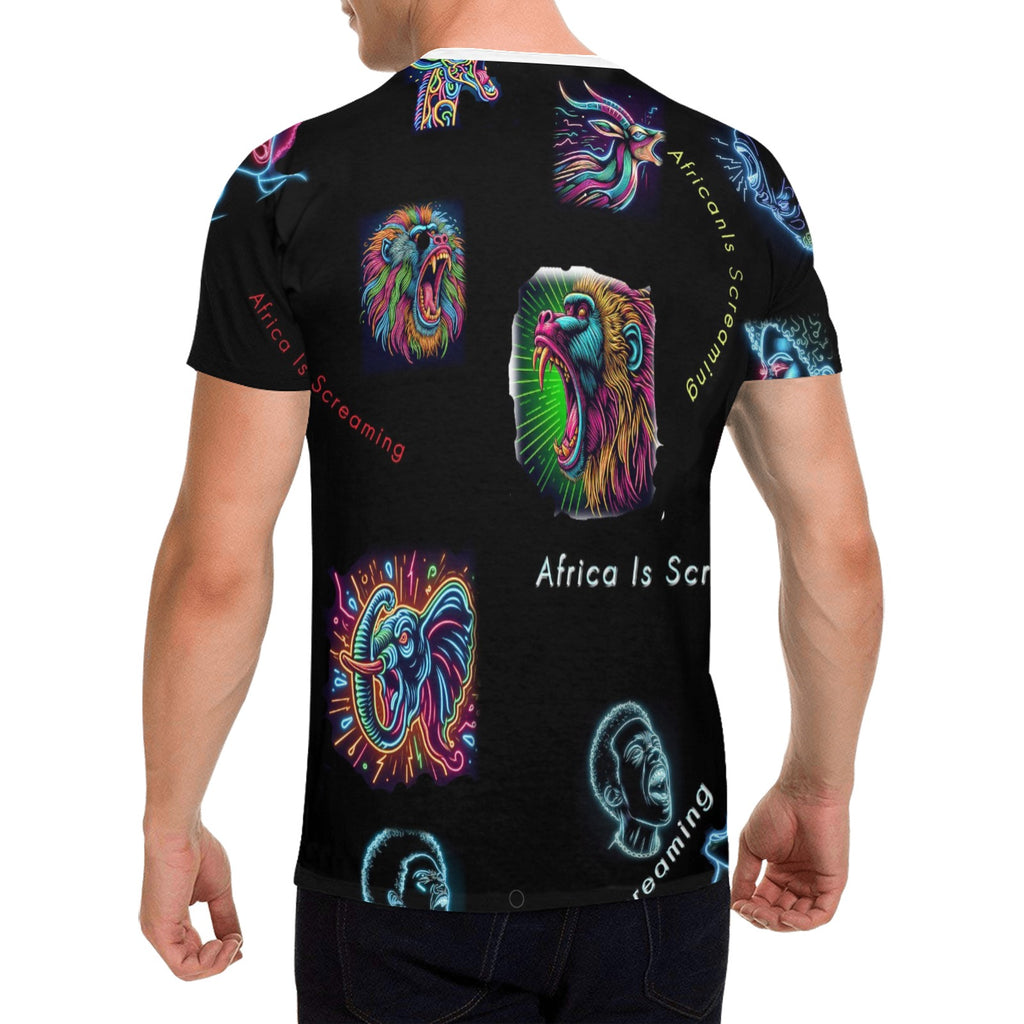 “Africa is Screaming” Men's Basic T-Shirt – Sizes S- 5XL