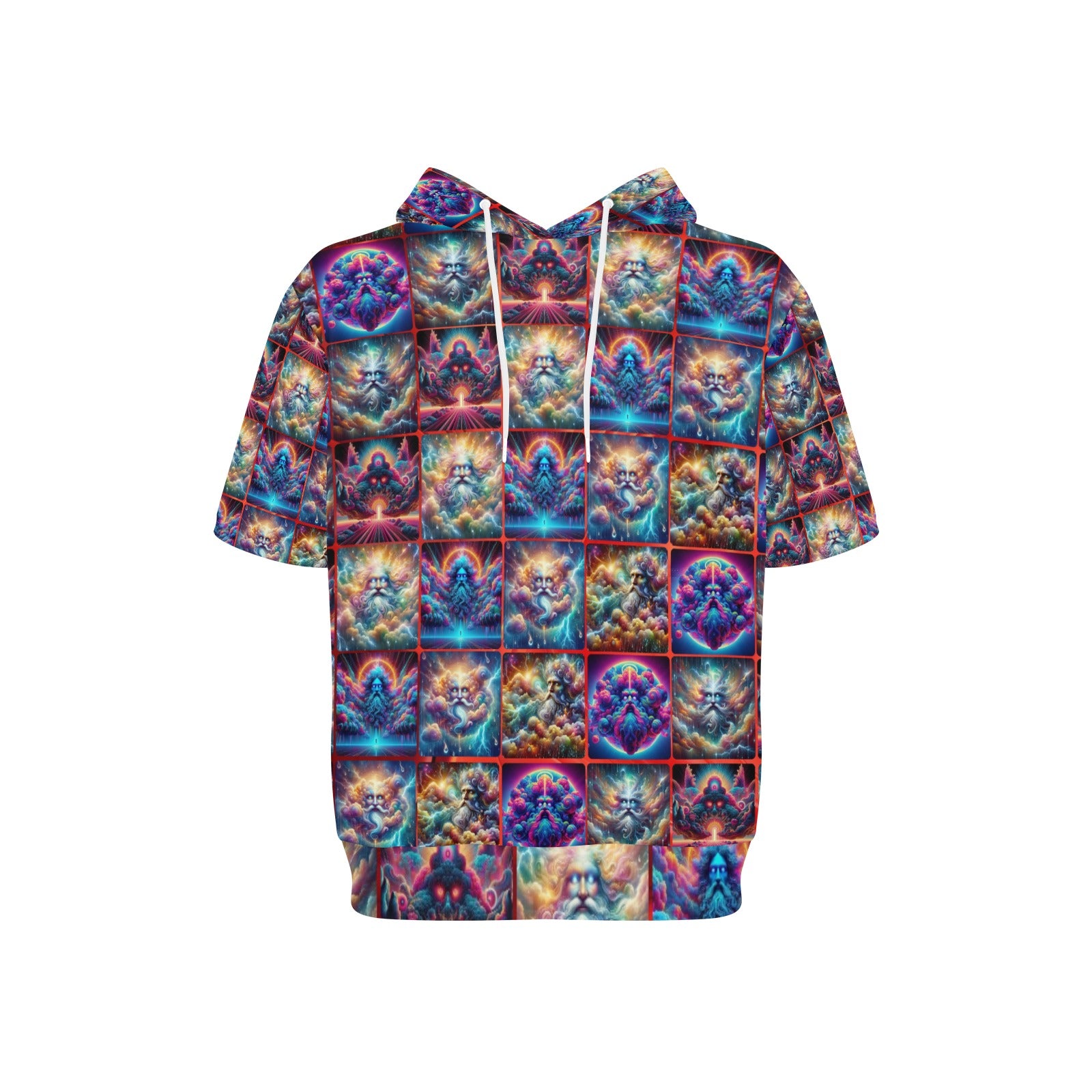 “Storm Clouds of God” Men’s Short Sleeve Fleece Hoodie