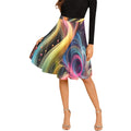 “Feathery Wisps” Women's Pleated Midi Skirt