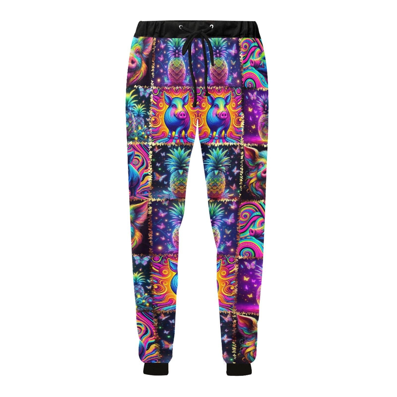 “Psychedelic Pigs and Pineapples” Men’s Joggers