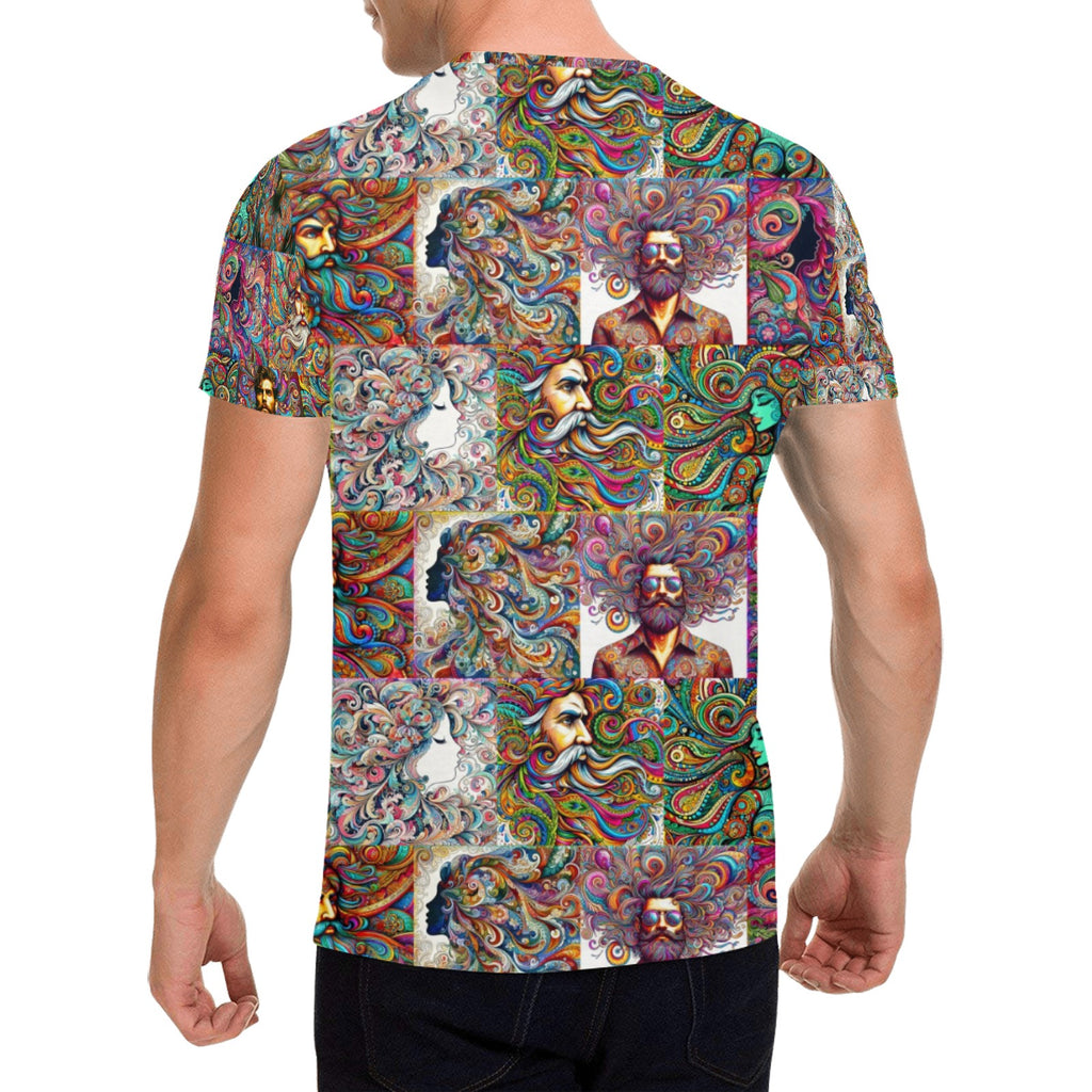 “Psychedelic Paisley People“ Men's Basic T-Shirt – Sizes S- 5XL
