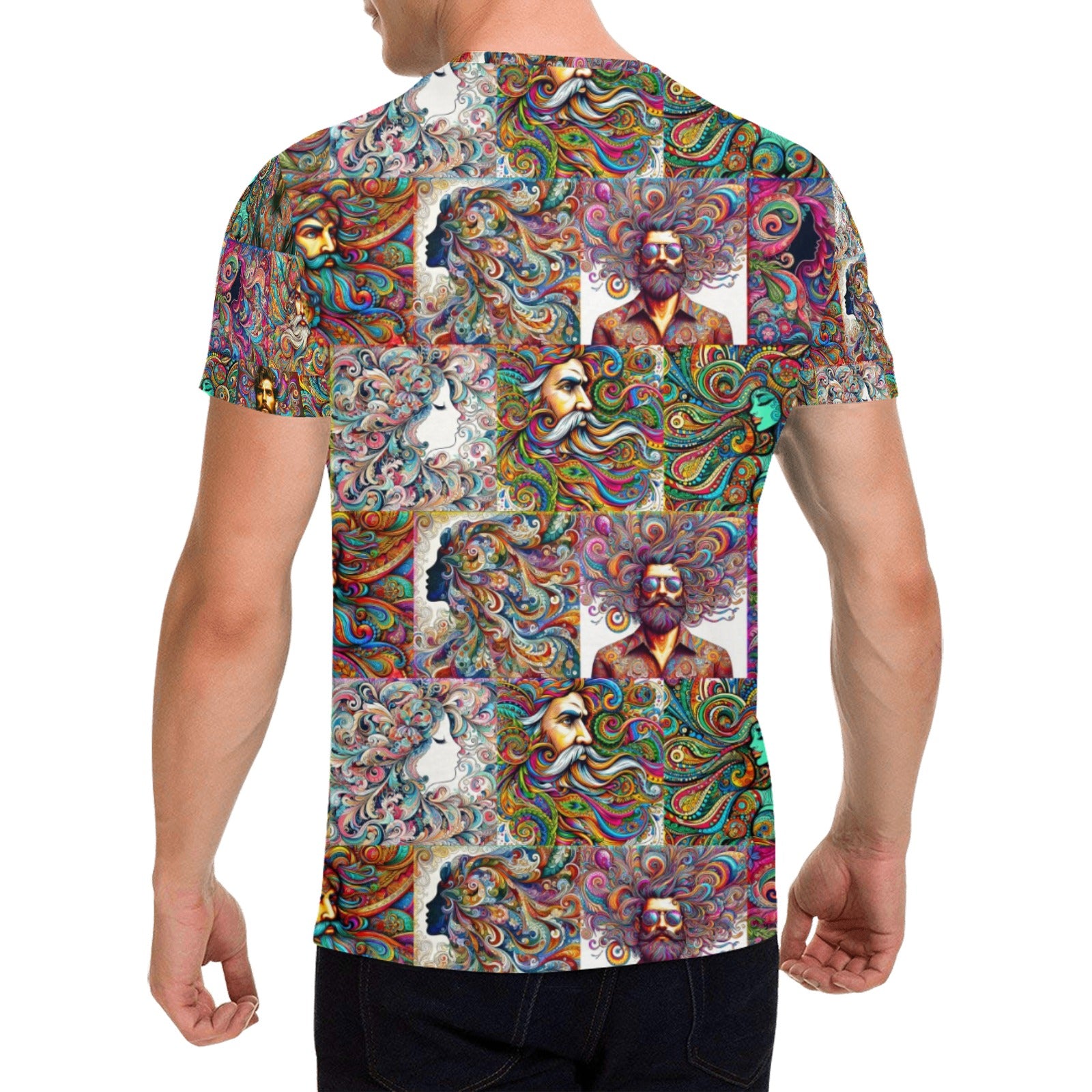 “Psychedelic Paisley People“ Men's Basic T-Shirt – Sizes S- 5XL