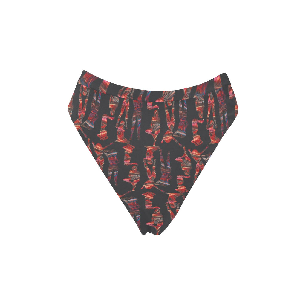 “String Theory Nudes” High-Waisted High-Cut Bikini Rave Bottom