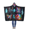 “Ethereal” Flannel Hooded Blanket 50''x60''