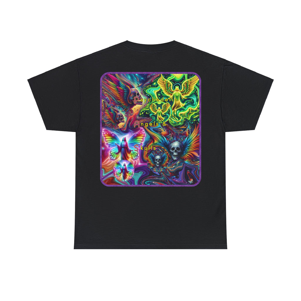 “Psychedelic Angels & Skulls” Heavy Cotton Tee