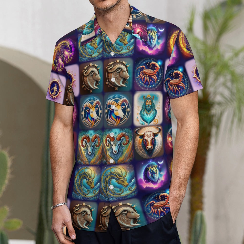 Camisa de salón festival para hombre "Zodiac Aligned"