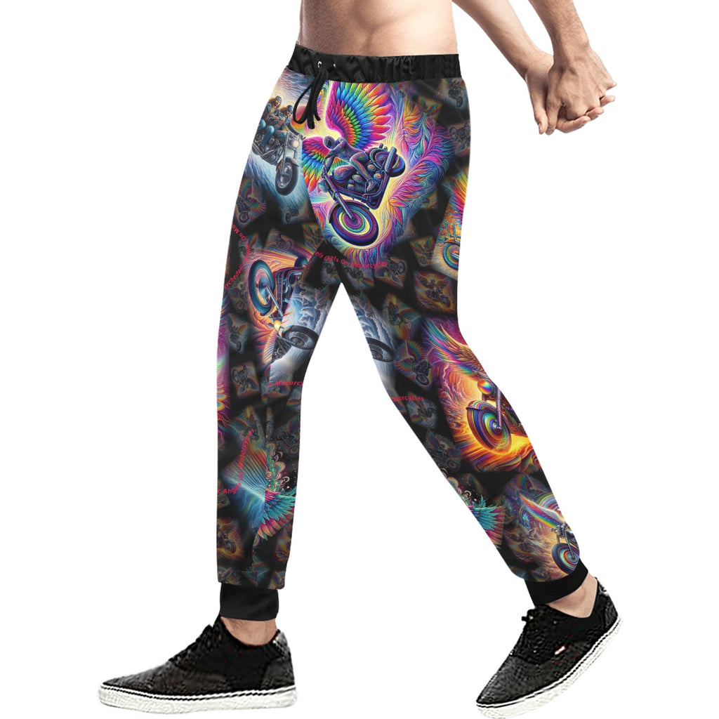 “Psychedelic Angels on Motorcycles“ Men’s Men’s Joggers - Sizes XS - 4XL
