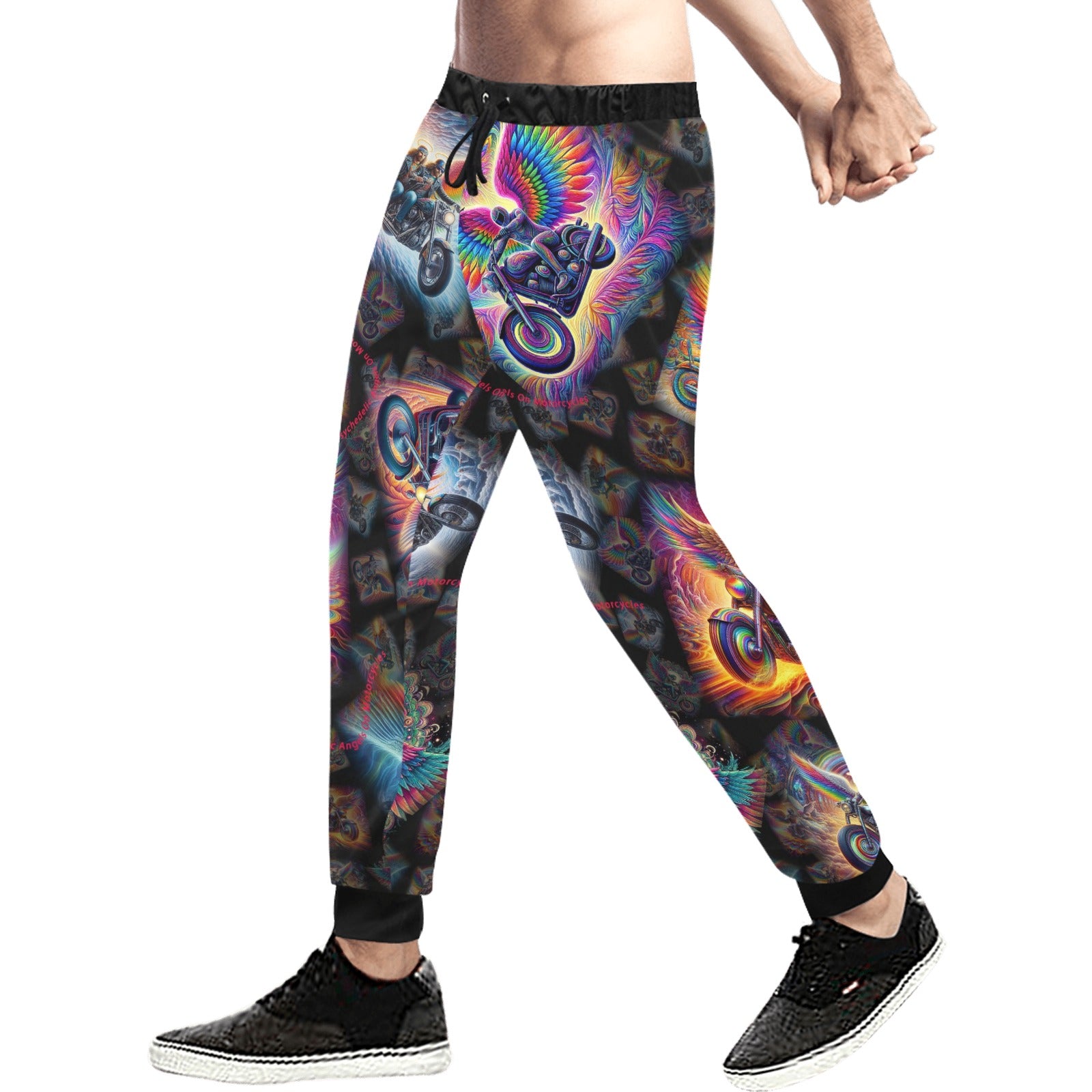 “Psychedelic Angels on Motorcycles“ Men’s Men’s Joggers - Sizes XS - 4XL