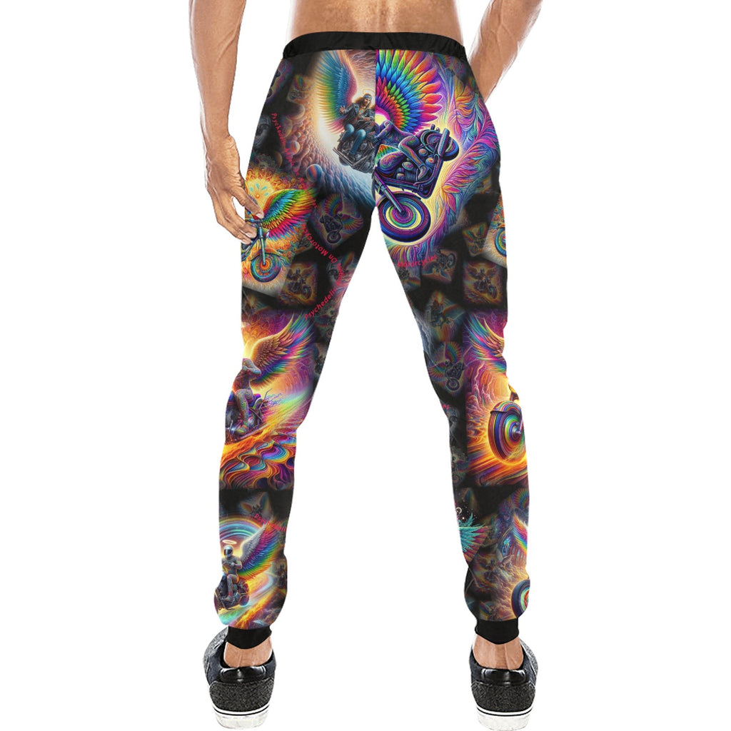 “Psychedelic Angels on Motorcycles“ Men’s Men’s Joggers - Sizes XS - 4XL