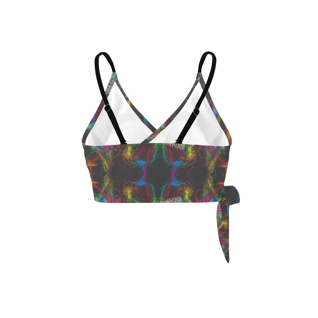 “Facial Swirl” Festival Side Knot Bikini Top