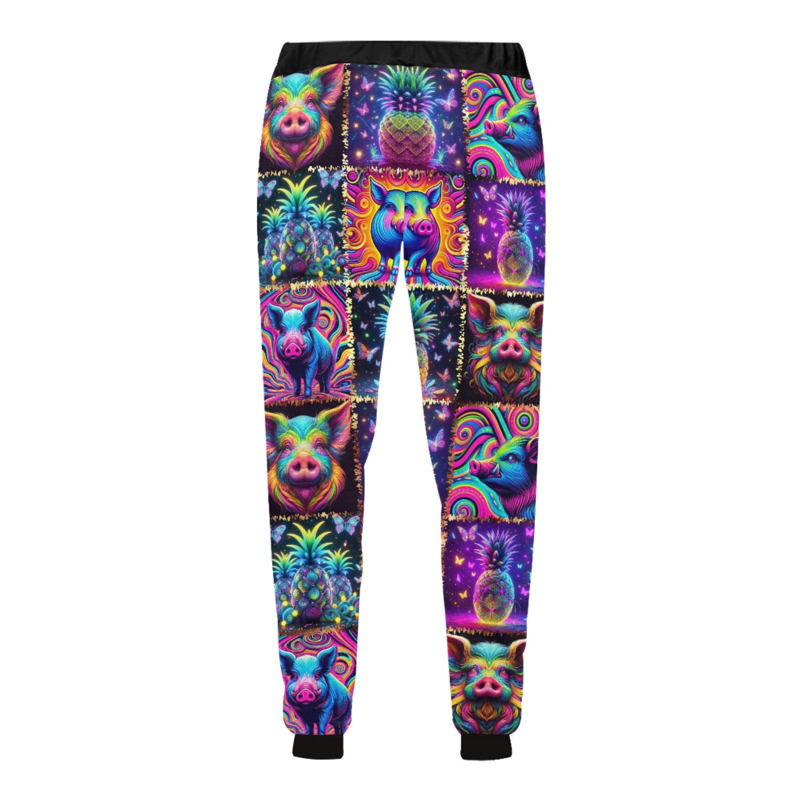 “Psychedelic Pigs and Pineapples” Men’s Joggers