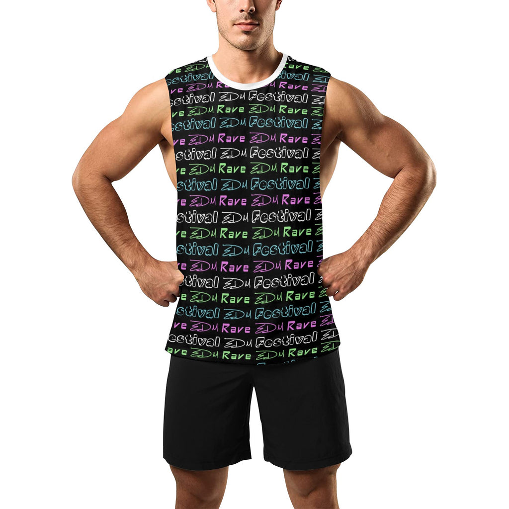 “EDM Rave Festival” Men's Open Side Tank Top