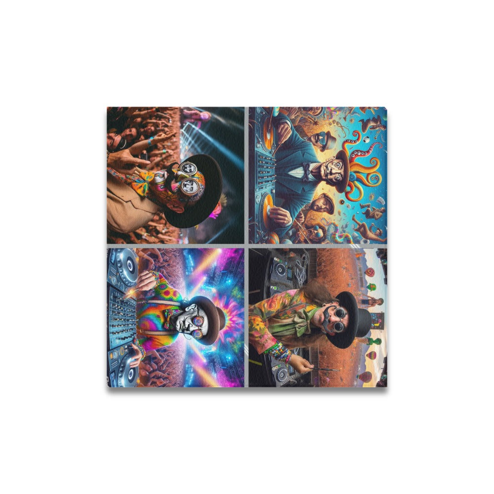 “Master DJ Dali” Canvas Print 16"x16"
