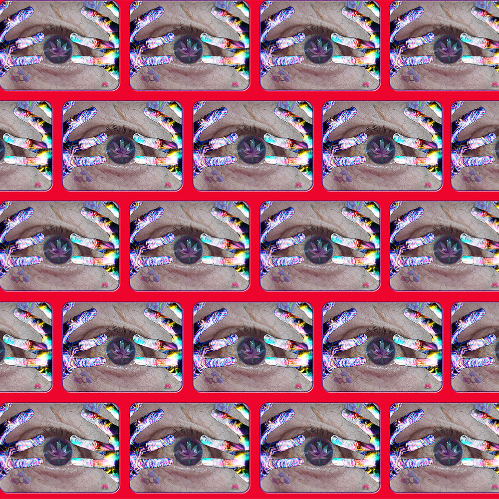 “Eye High” Men’s Designer Lounge Shirt with Pocket - Red