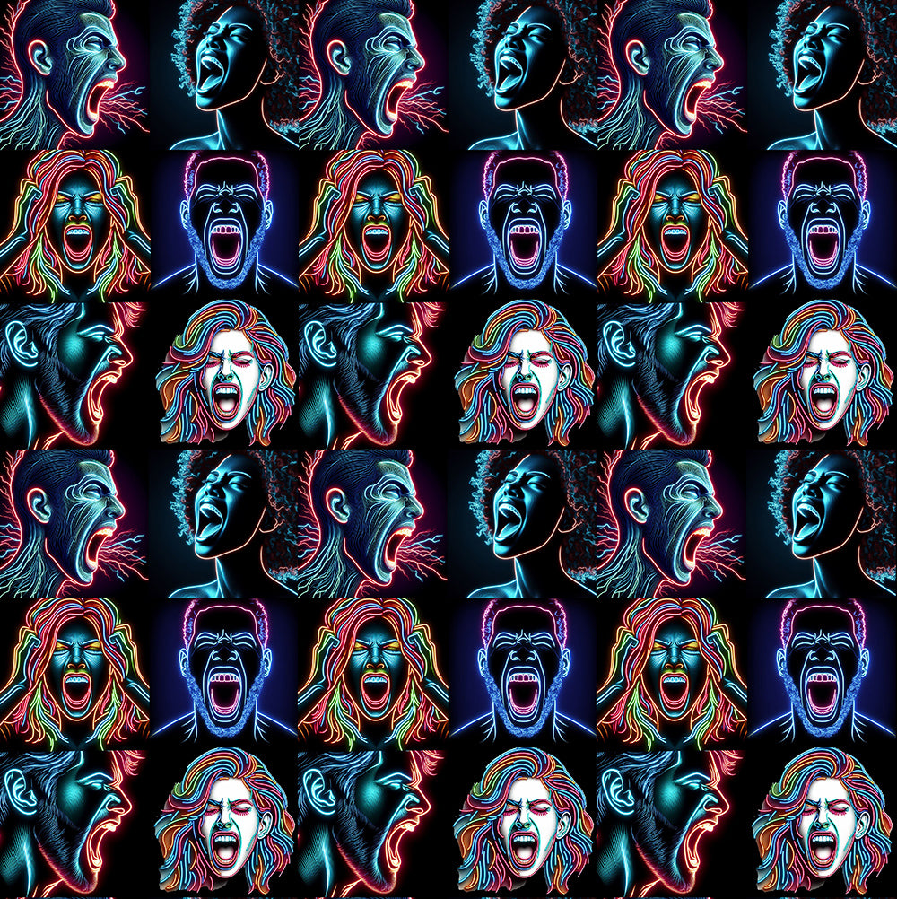 “Neon Screamers” Men’s Lounge Shirt