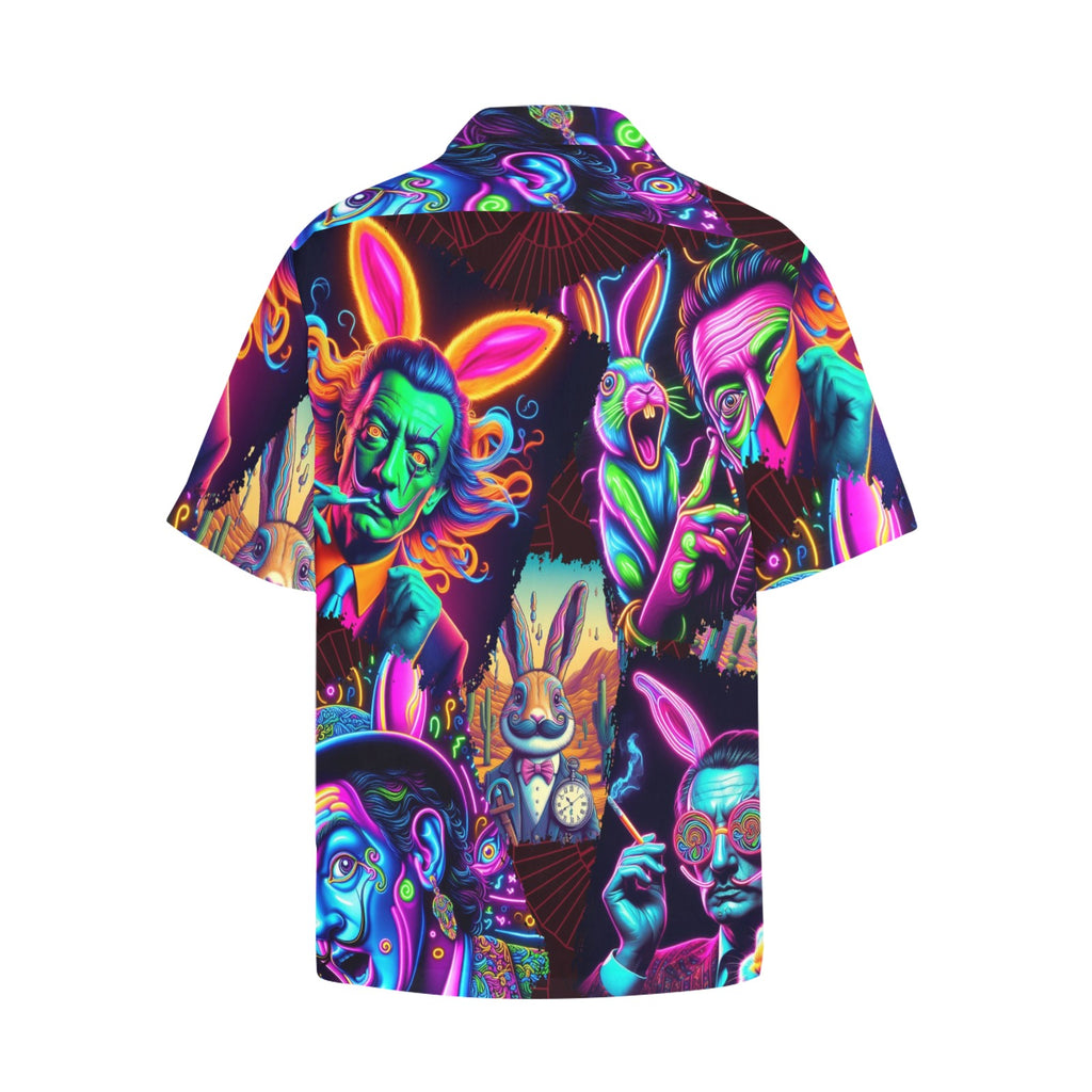 “Psychedelic Toking Salvadore Dali Rabbit Man” Men’s Lounge Shirt