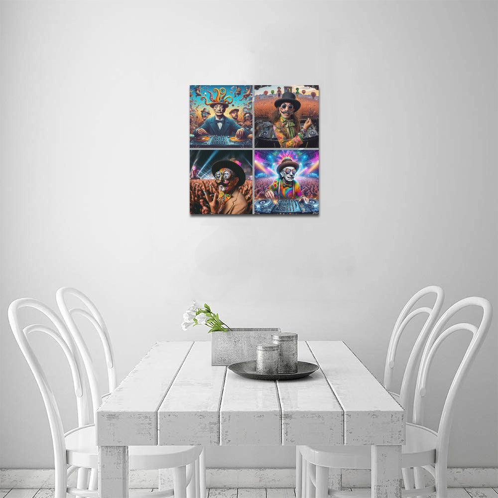 “Master DJ Dali” Canvas Print 16"x16"