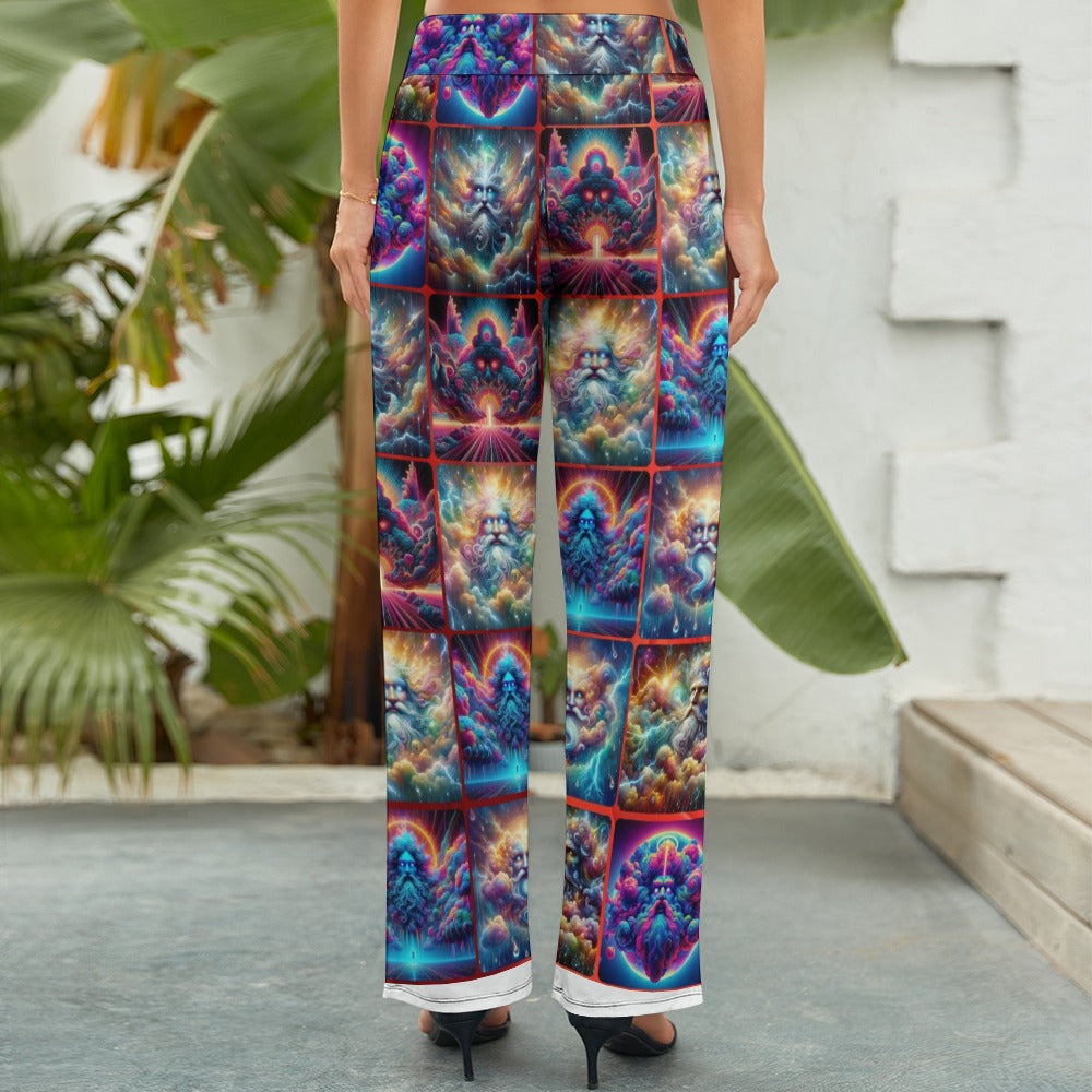 “Storm Clouds of God” Women's Wide Leg Pants