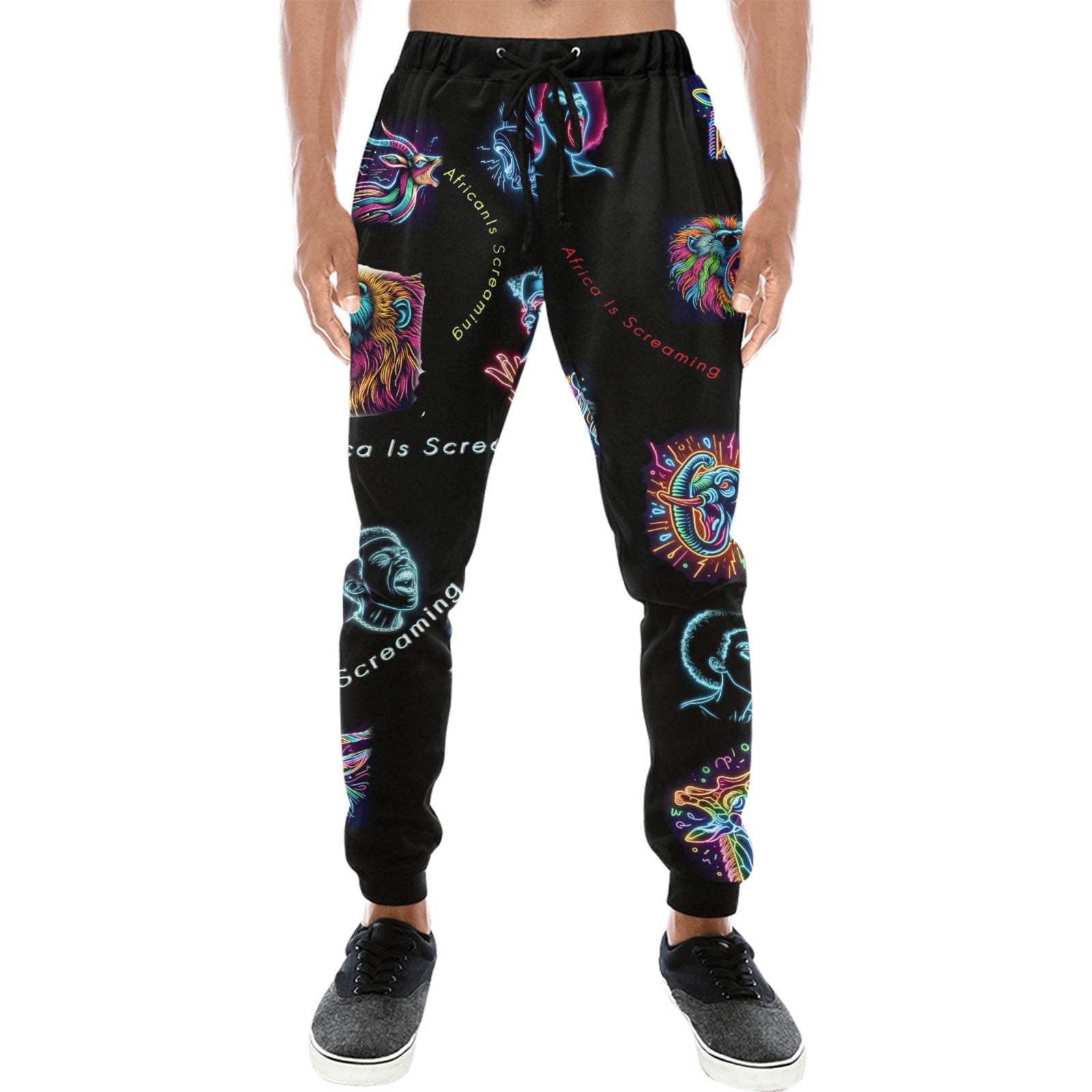 “Africa is Screaming” Men’s Joggers - Sizes XS - 4XL