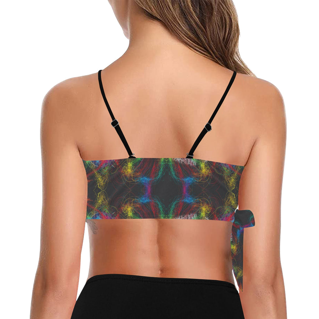 “Facial Swirl” Festival Side Knot Bikini Top