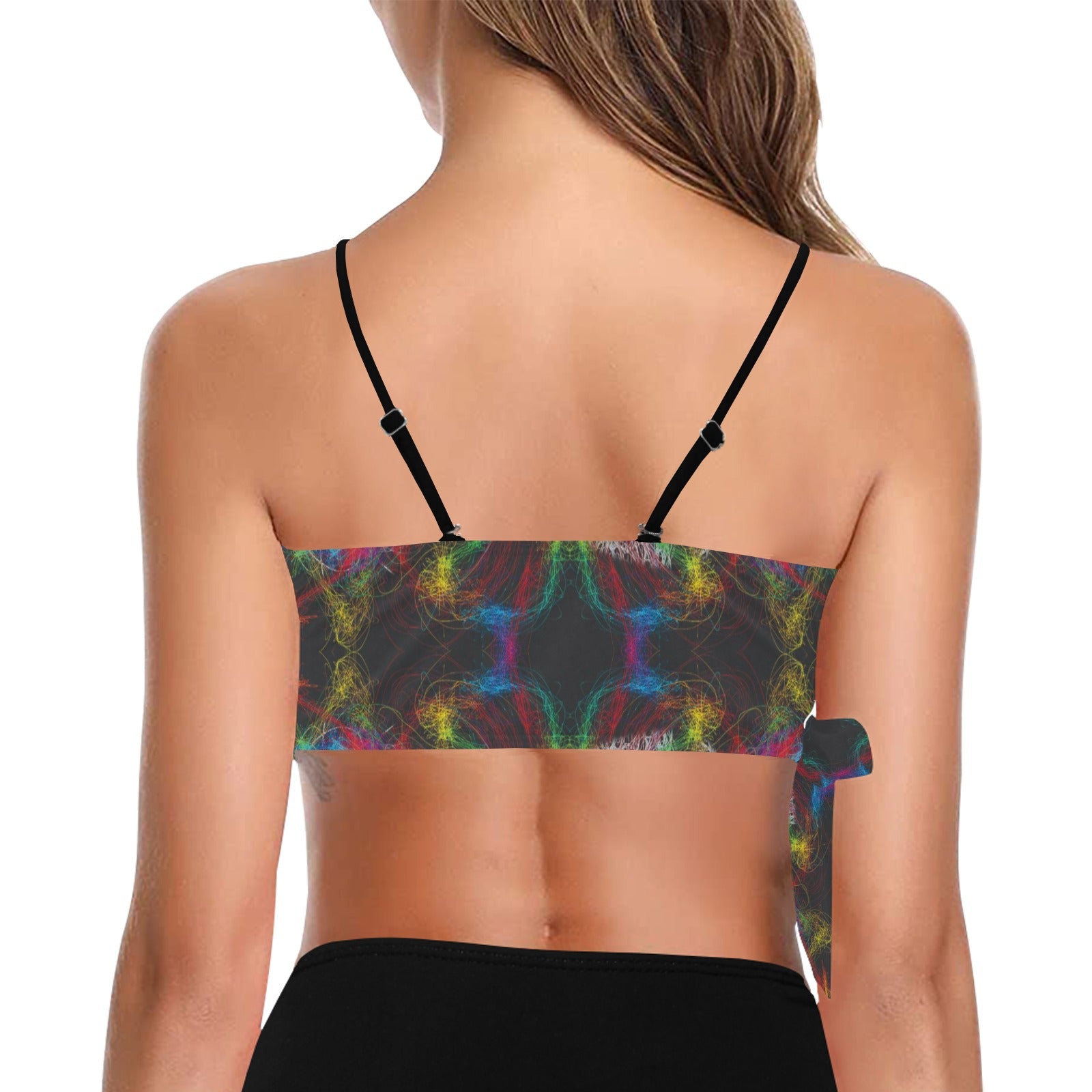 “Facial Swirl” Festival Side Knot Bikini Top