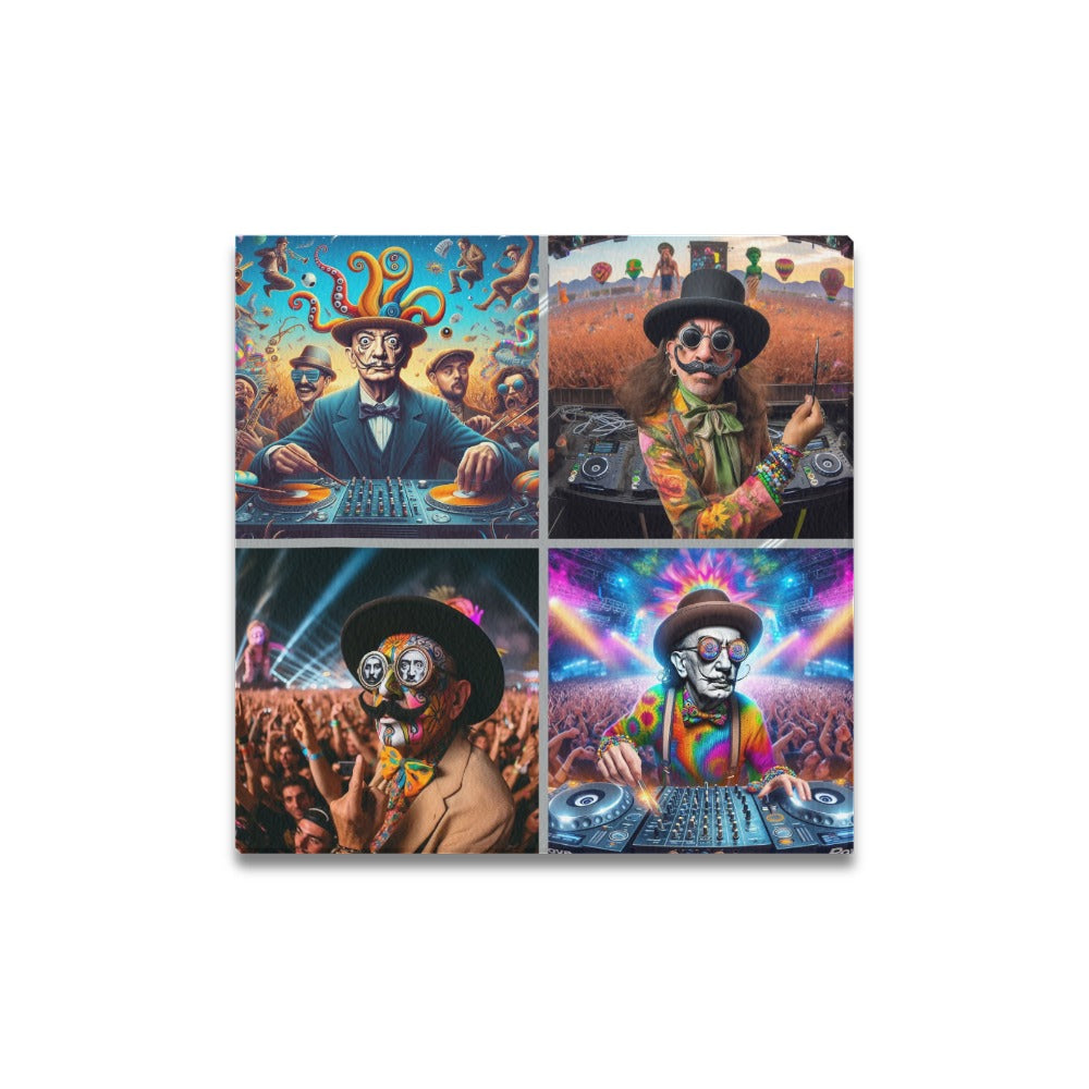 “Master DJ Dali” Canvas Print 16"x16"