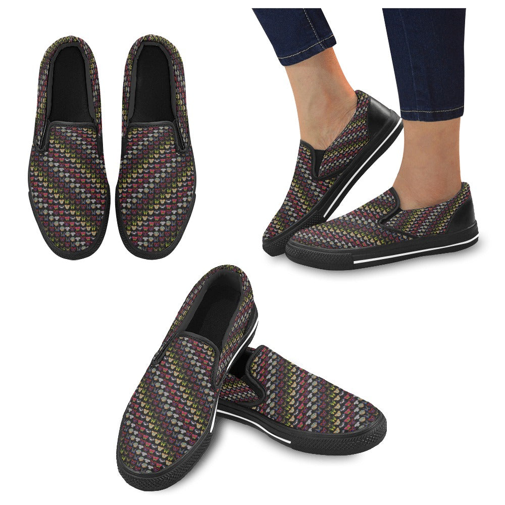 “Mariposa Mix” Women’s Slip-on Canvas Shoes