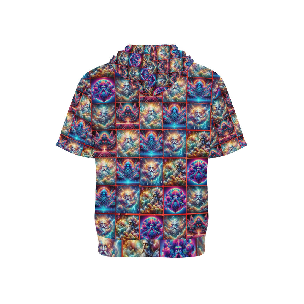 “Storm Clouds of God” Men’s Short Sleeve Fleece Hoodie