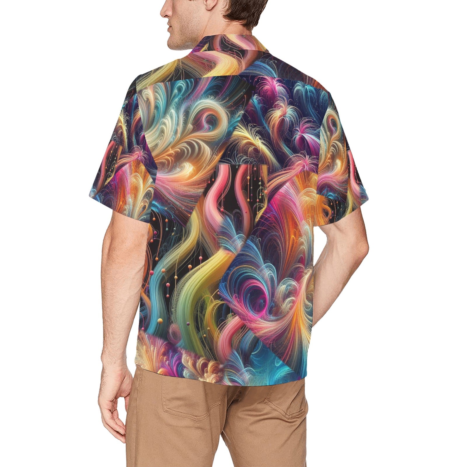 “Feathery Wisps” Men’s Lounge Shirt